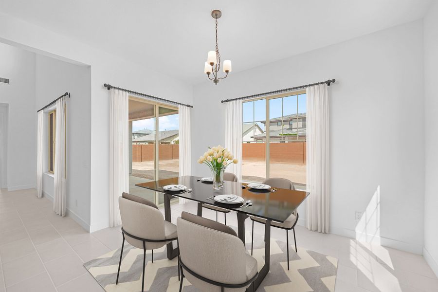 Furnished interior view inside a new home in Ellsworth Ranch, Queen Creek (Image 7).