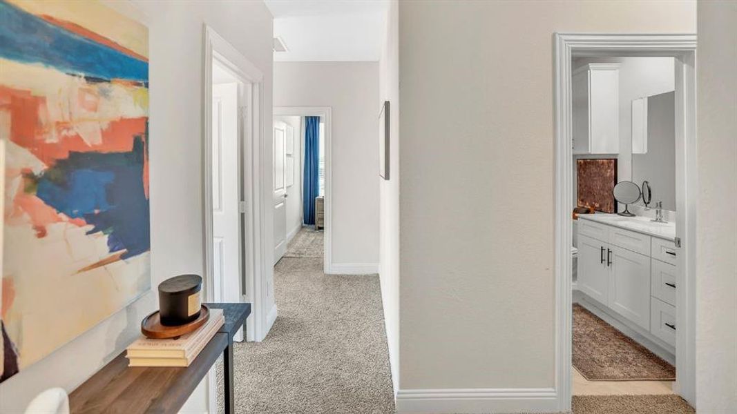 Furnished interior view inside a new home in The Avenue, Allen (Image 13). Furnished interior view inside a new home in The Avenue, Allen (Image 13).