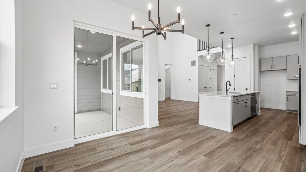 Furnished interior view inside a new home in Dillon Pointe - Journey, Broomfield (Image 10).