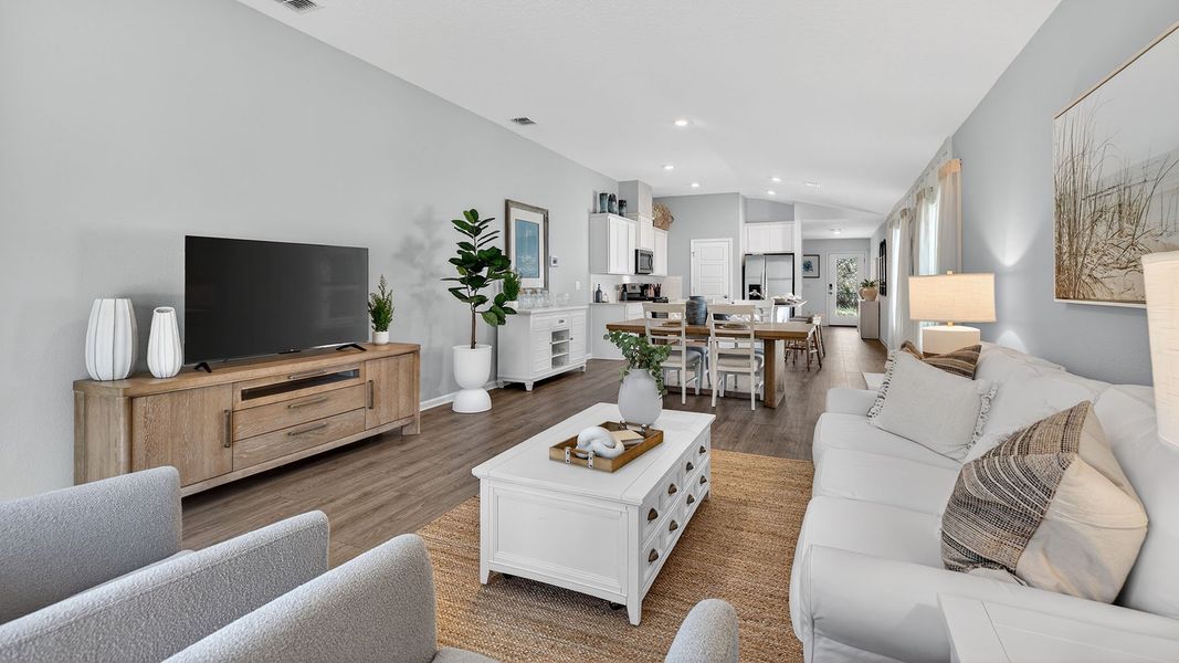 Representative furnished interior of a home built from the Berkeley by D.R. Horton in Grand Reserve, Bunnell (Image 15).