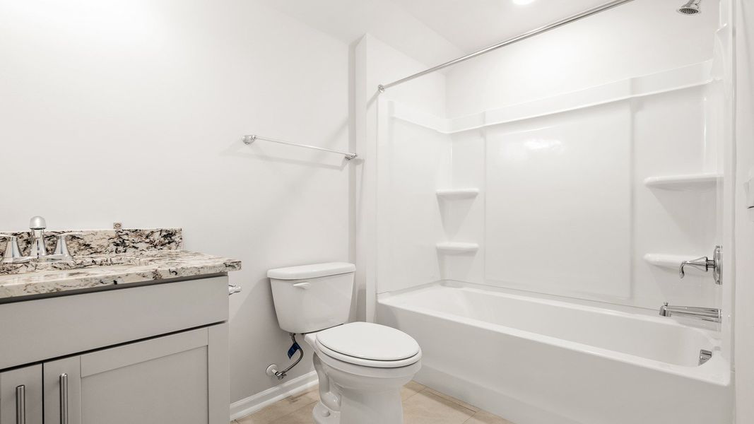 Furnished interior view inside a new home in The Villas at Kinsley, Jamestown (Image 8). Furnished interior view inside a new home in The Villas at Kinsley, Jamestown (Image 8).