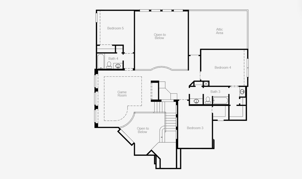 2D floor plan layout for the Lockhart II by Coventry Homes in South Pointe 65', Mansfield, TX (Image 4). 2D floor plan layout for the Lockhart II by Coventry Homes in South Pointe 65', Mansfield, TX (Image 4).
