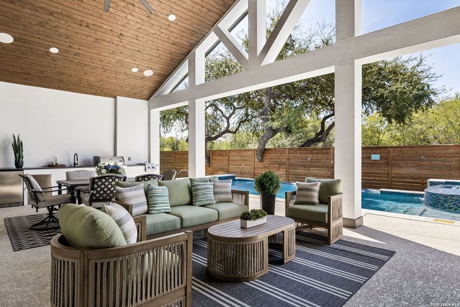 Exterior details and patio area of a home in , Leon Valley (Image 36).