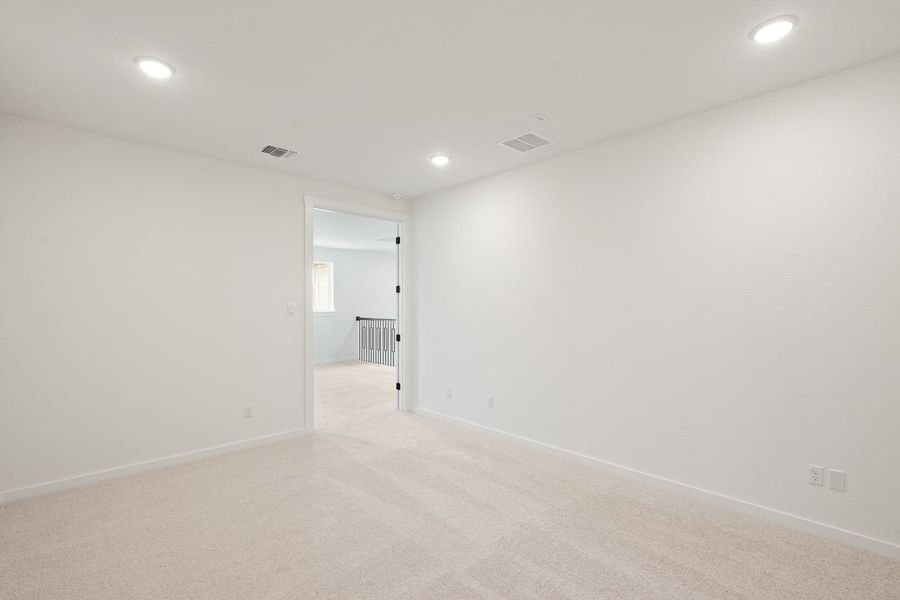 Spacious, unfurnished interior of a new home in Park Collection At Wolf Ranch, Georgetown (Image 38). Spacious, unfurnished interior of a new home in Park Collection At Wolf Ranch, Georgetown (Image 38).