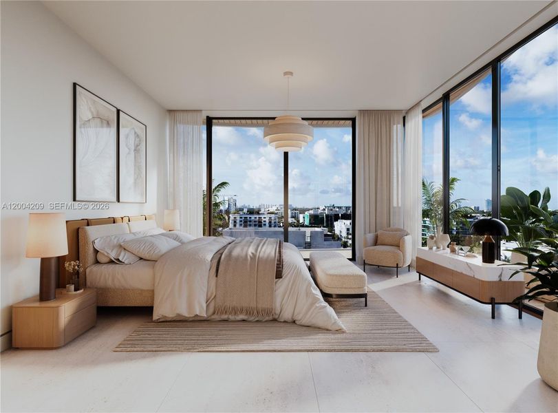 Furnished interior view inside a new home in , Bay Harbor Islands (Image 10).