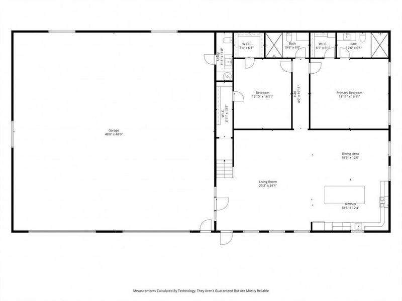 2D floor plan layout of this home in , Corsicana, TX (Image 4).