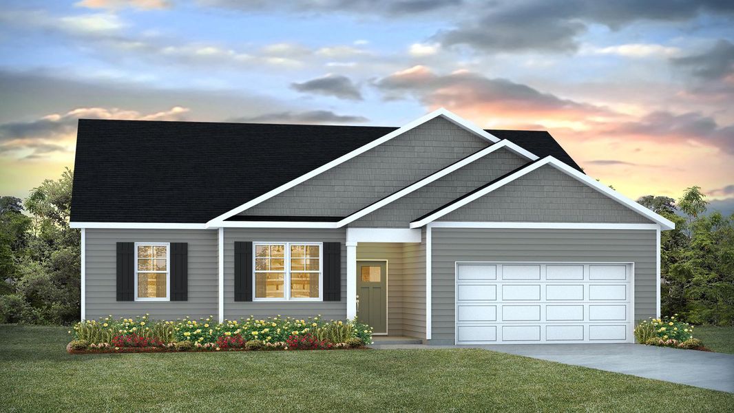 Representative exterior photo of a completed home built from the Booth by D.R. Horton in Preserve at Cypress Commons, Conway, SC (Image 11). Representative exterior photo of a completed home built from the Booth by D.R. Horton in Preserve at Cypress Commons, Conway, SC (Image 11).