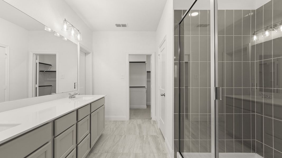 Furnished interior view inside a new home in Keeneland 40s, Aubrey (Image 12).