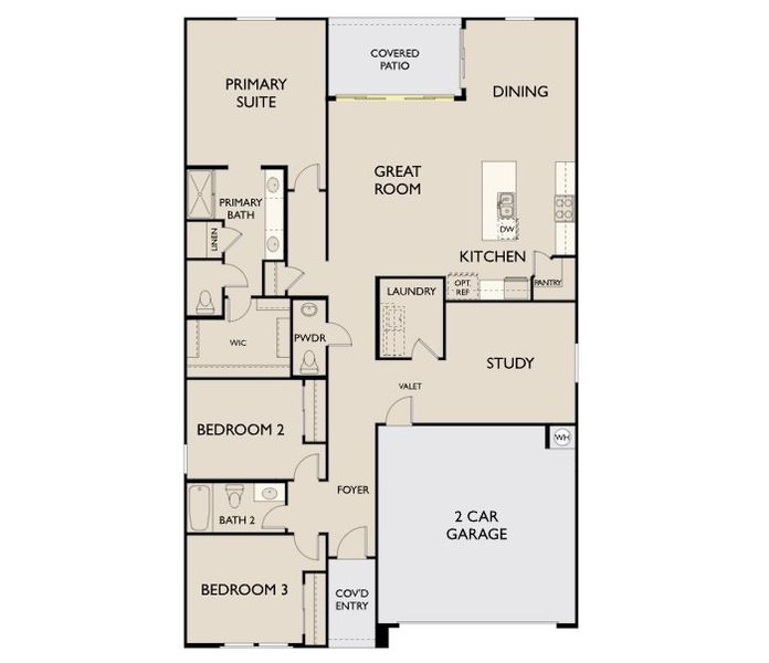 2D floor plan layout of this home in Retreat at Stonebridge Manor, Waddell, AZ (Image 4). 2D floor plan layout of this home in Retreat at Stonebridge Manor, Waddell, AZ (Image 4).