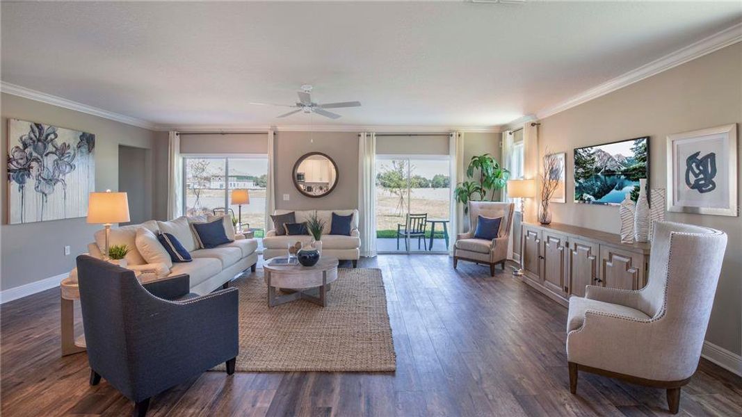 Model home - actual features may vary.