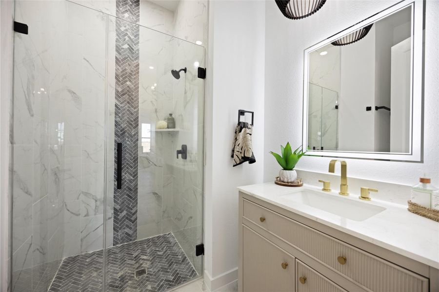 Furnished interior view inside a new home in , Cleveland (Image 7).