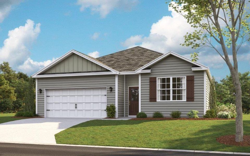 Representative exterior photo of a completed home built from the Cali by D.R. Horton in The Ridge at Neals Landing, Knoxville, TN (Image 19). Representative exterior photo of a completed home built from the Cali by D.R. Horton in The Ridge at Neals Landing, Knoxville, TN (Image 19).