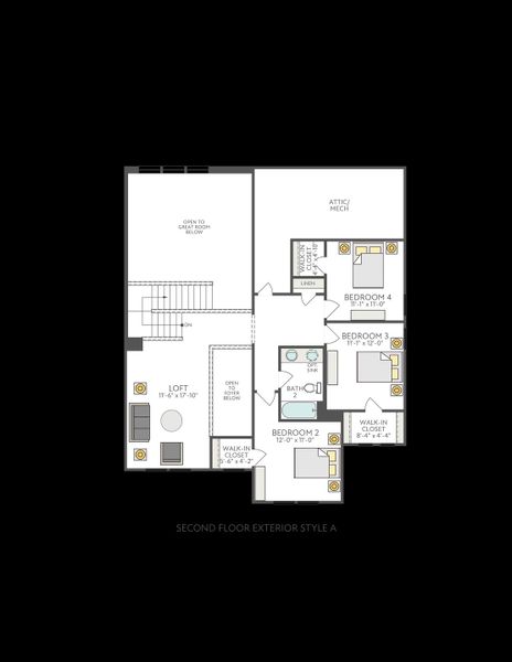 2D floor plan layout of this home in Lagos Reserve, Manor, TX (Image 5). 2D floor plan layout of this home in Lagos Reserve, Manor, TX (Image 5).