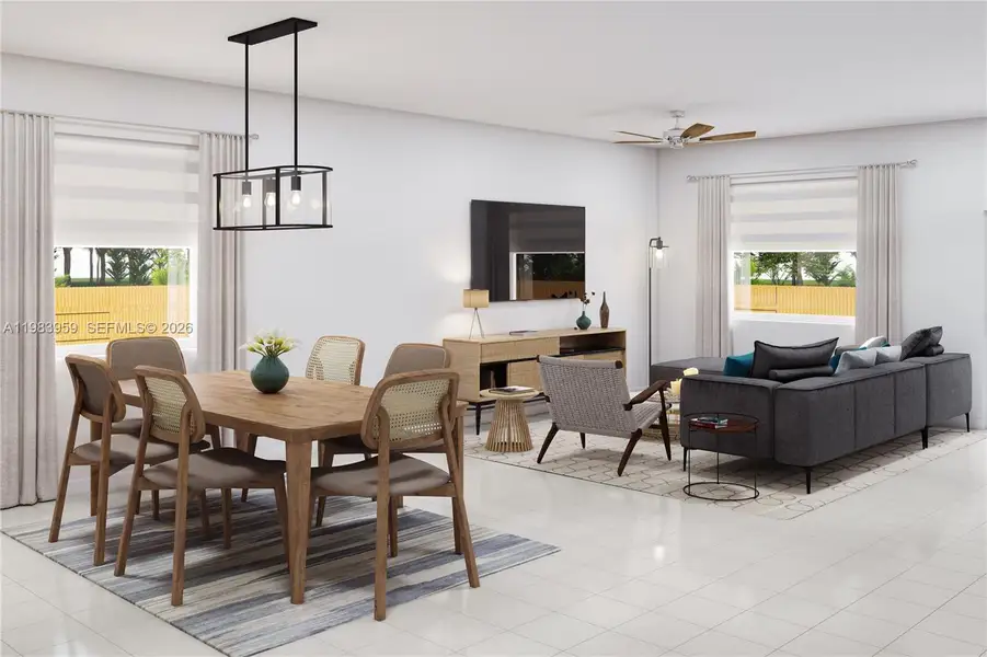 Furnished interior view inside a new home in Acacia Groves, Miami (Image 5).