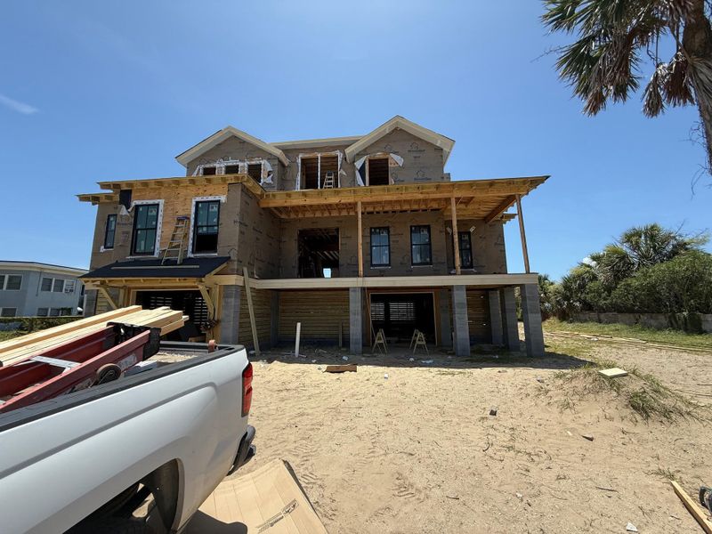 In-progress construction of a new home in , Sullivan's Island, SC (Image 4).