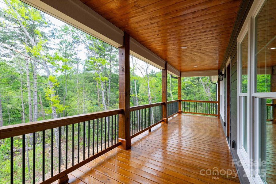 Back Covered Deck with Views Back Covered Deck with Views