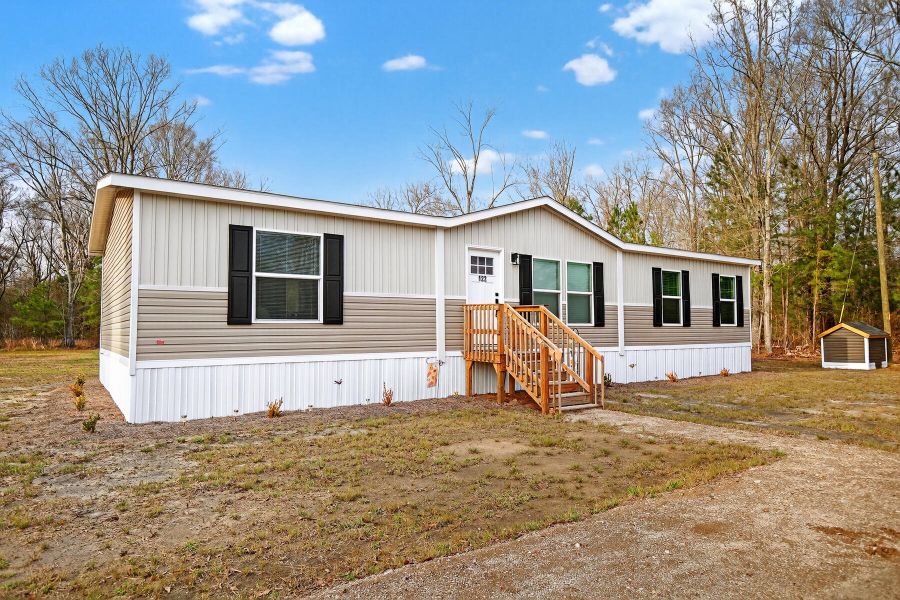 Exterior details and patio area of a home in , Vance (Image 31).