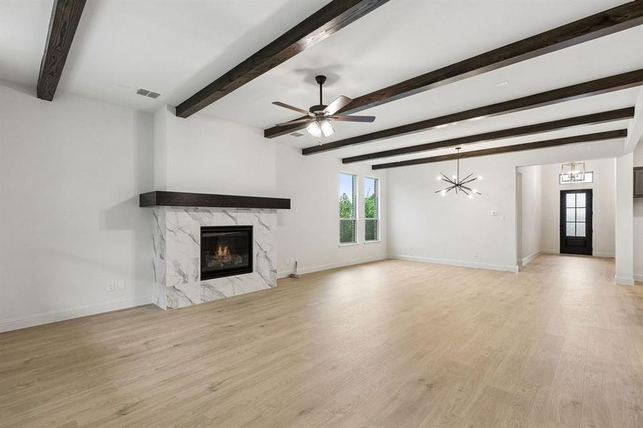 Spacious, unfurnished interior of a new home in Timberbrook, Justin (Image 17). Spacious, unfurnished interior of a new home in Timberbrook, Justin (Image 17).