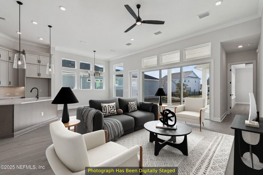 Furnished interior view inside a new home in , Jacksonville (Image 5). Furnished interior view inside a new home in , Jacksonville (Image 5).