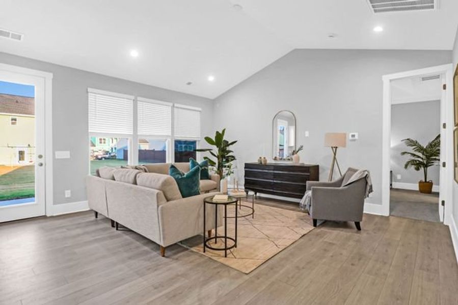 Representative furnished interior of a home built from the Milo P by True Homes in Homecoming, Ravenel (Image 8).