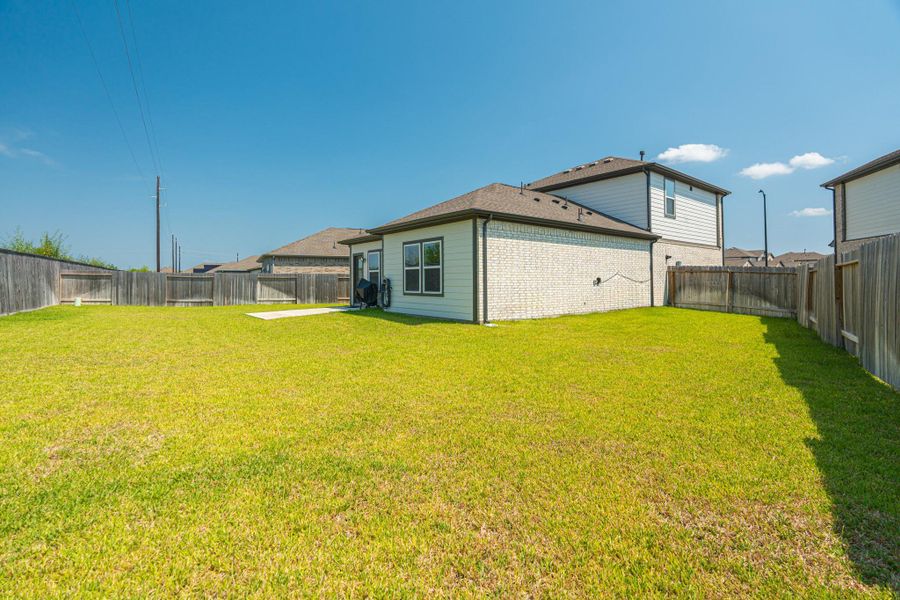 Front exterior of a new home in Lonestar Collection at Aurora, Katy, TX, highlighting curb appeal (Image 21). Front exterior of a new home in Lonestar Collection at Aurora, Katy, TX, highlighting curb appeal (Image 21).
