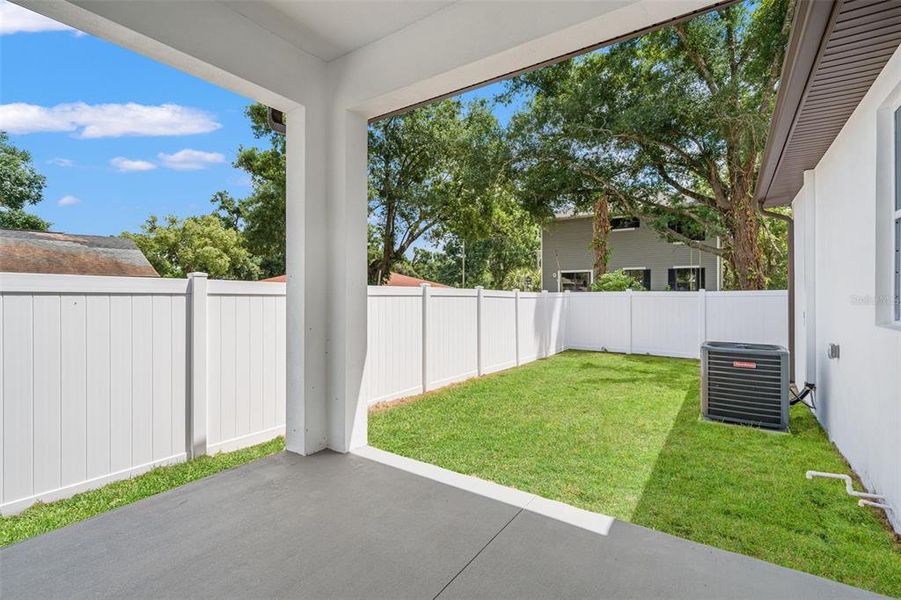 Exterior details and patio area of a home in , Tampa (Image 25).