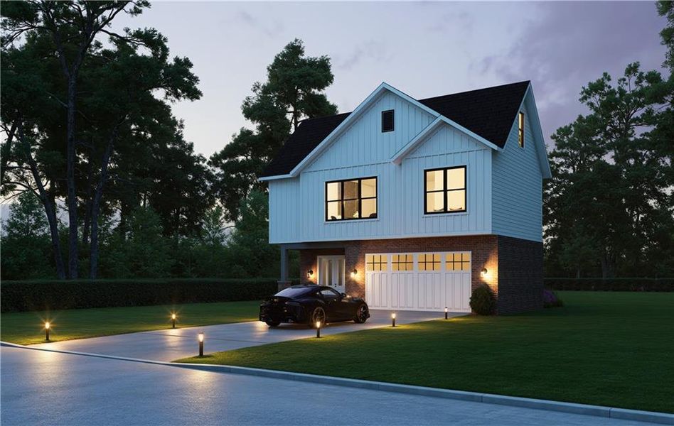 Front exterior of a new home in , Sugar Hill, GA, highlighting curb appeal (Image 26).