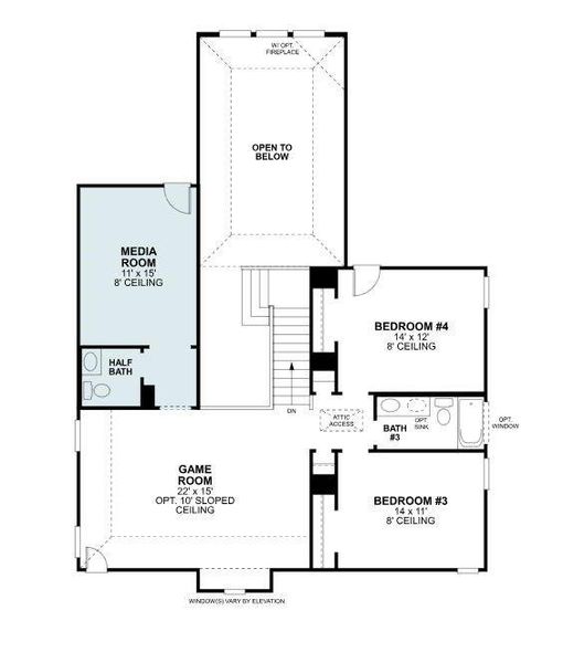 2D floor plan layout of this home in Vintage Village, Argyle, TX (Image 3). 2D floor plan layout of this home in Vintage Village, Argyle, TX (Image 3).