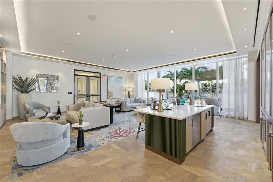 Furnished interior view inside a new home in Selene Oceanfront Residences, Fort Lauderdale (Image 4).