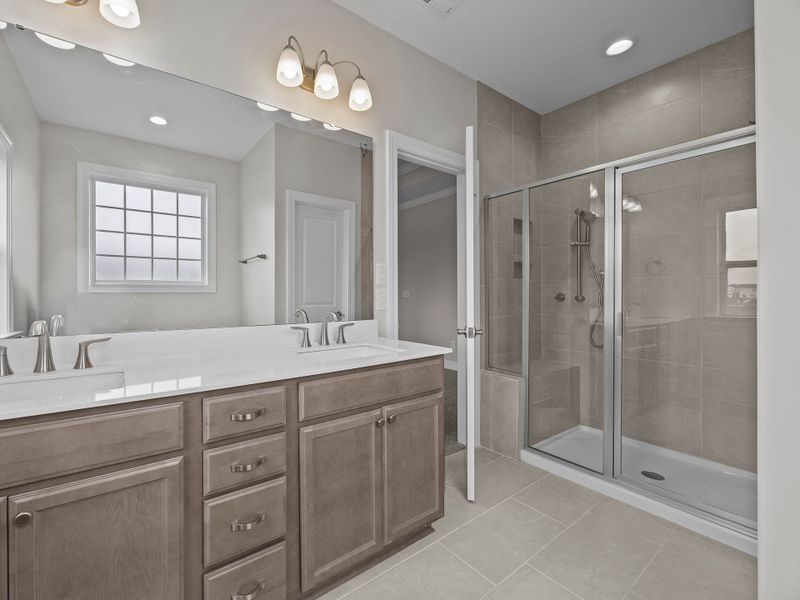 Furnished interior view inside a new home in The Villas at Langston Farms, Winterville (Image 15).