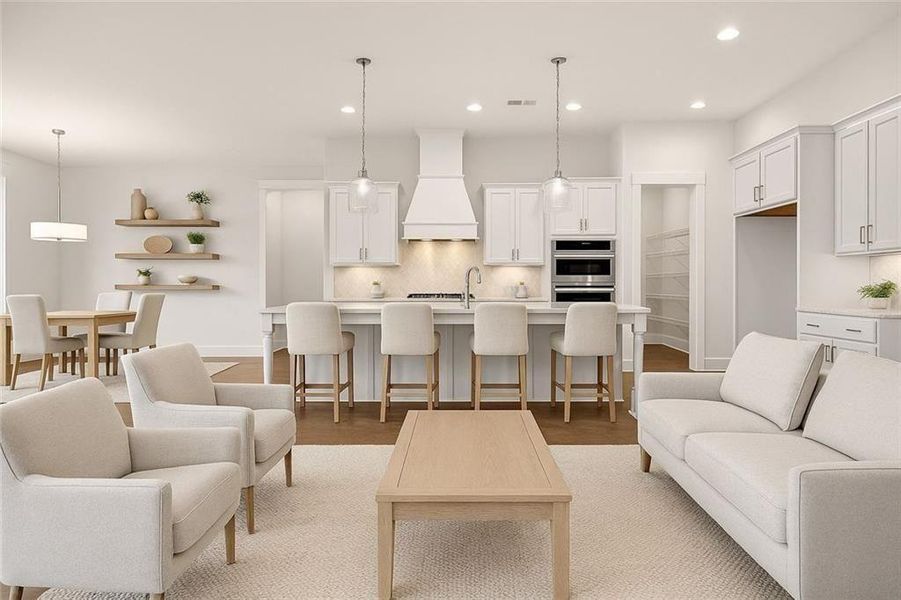 Furnished interior view inside a new home in Soleil Summit Chase, Snellville (Image 15).
