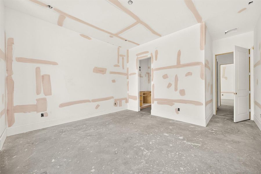 View of bedroom 2 leading to the jack and jill bathroom.