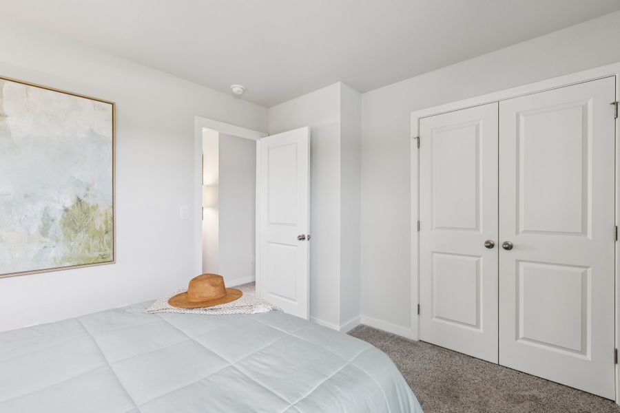 A room with white doors. A room with white doors.