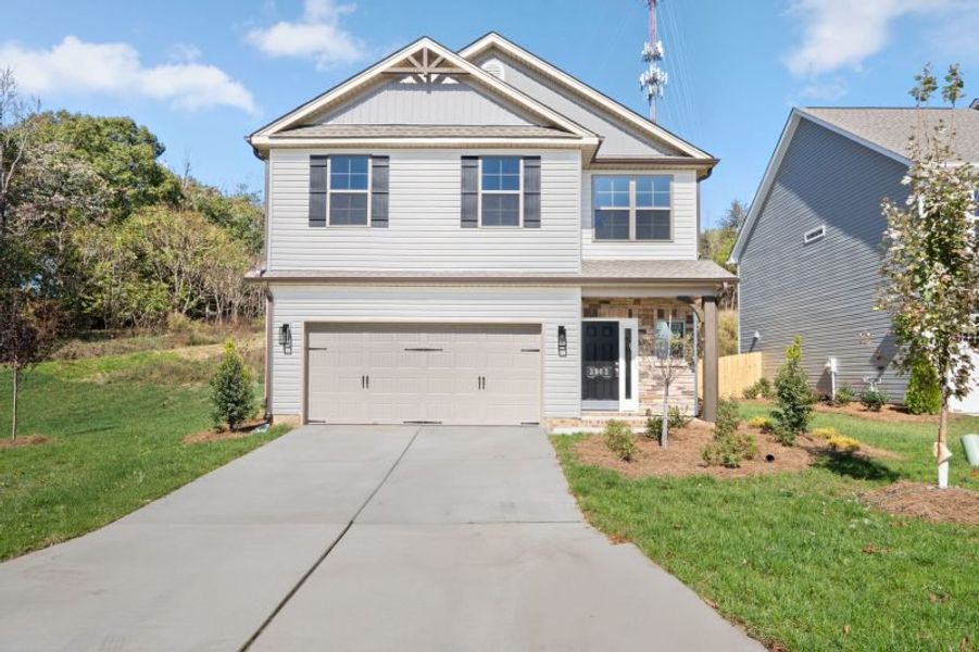 Front exterior of a new home in Miller's Reserve, Winston-Salem, NC, highlighting curb appeal (Image 29).