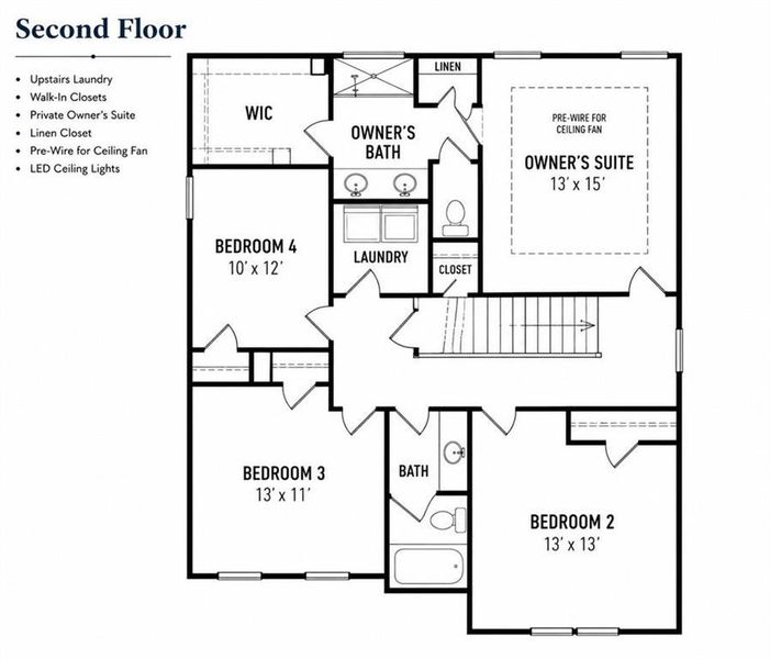 2D floor plan layout of this home in Morgan Landing, Carrollton, GA (Image 6). 2D floor plan layout of this home in Morgan Landing, Carrollton, GA (Image 6).