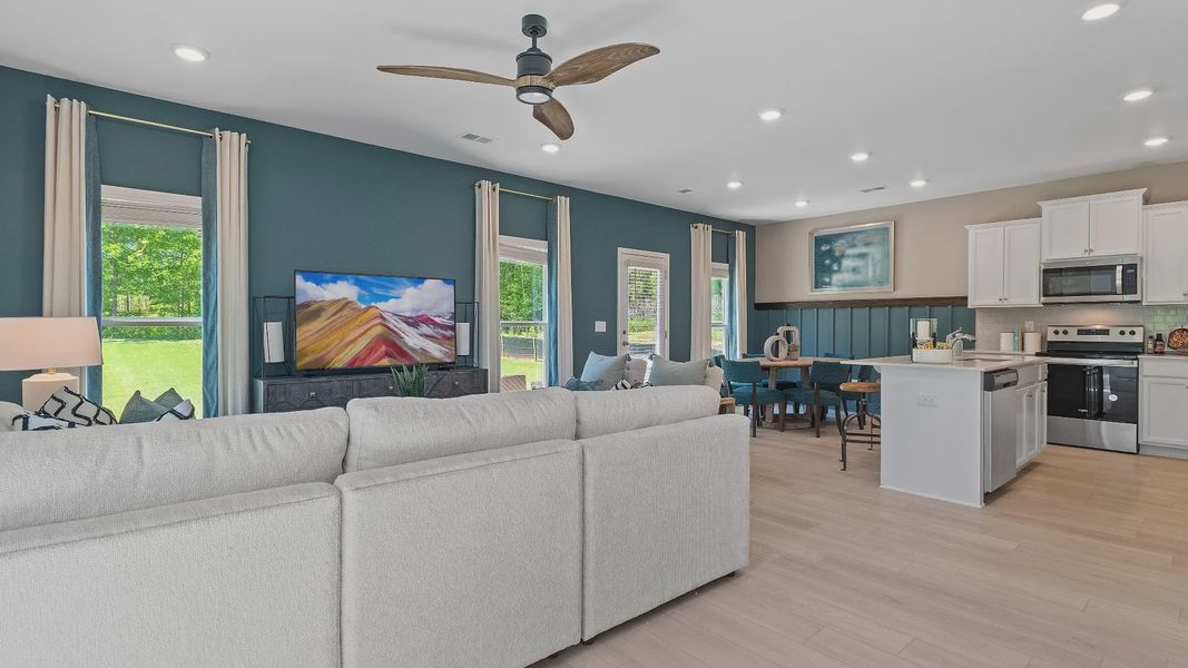 Furnished interior view inside a new home in Enclave at Evergreen, Fairburn (Image 6). Furnished interior view inside a new home in Enclave at Evergreen, Fairburn (Image 6).