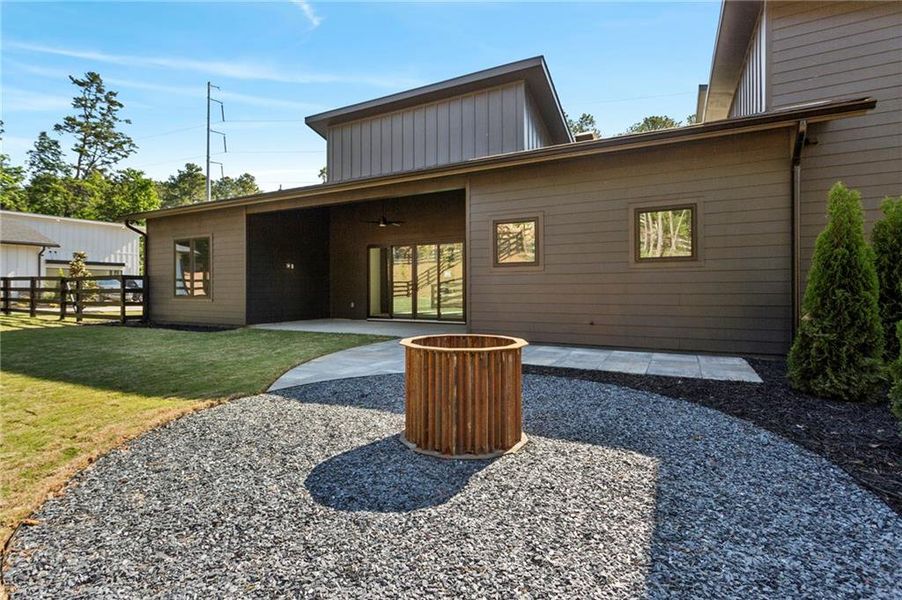 Exterior details and patio area of a home in , Marietta (Image 24).