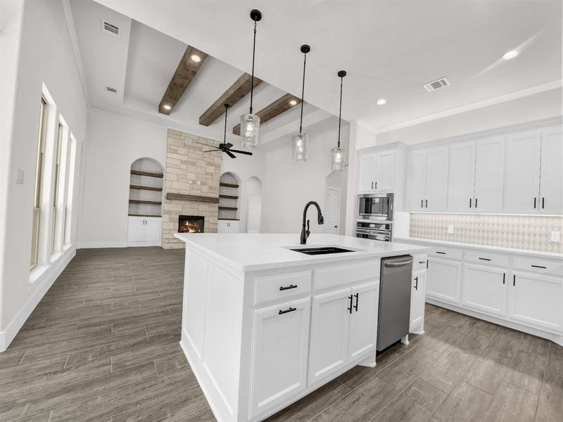 Furnished interior view inside a new home in , Azle (Image 8).