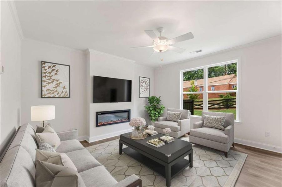 Furnished interior view inside a new home in Porter Reserve, Decatur (Image 9). Furnished interior view inside a new home in Porter Reserve, Decatur (Image 9).