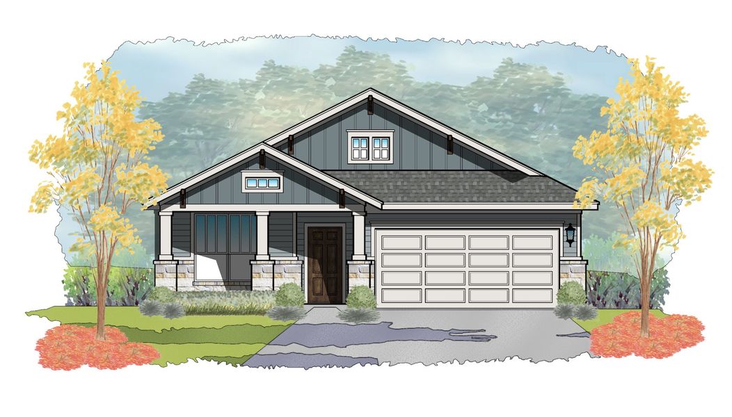 Front exterior of a new home in TerraVista, Victoria, TX, highlighting curb appeal (Image 2). Front exterior of a new home in TerraVista, Victoria, TX, highlighting curb appeal (Image 2).