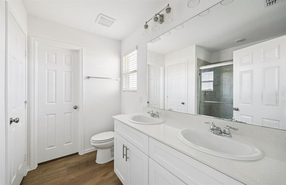 Owner's private bath with double vanity Owner's private bath with double vanity