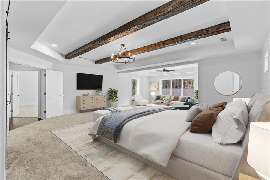 Furnished interior view inside a new home in , Alpharetta (Image 67).