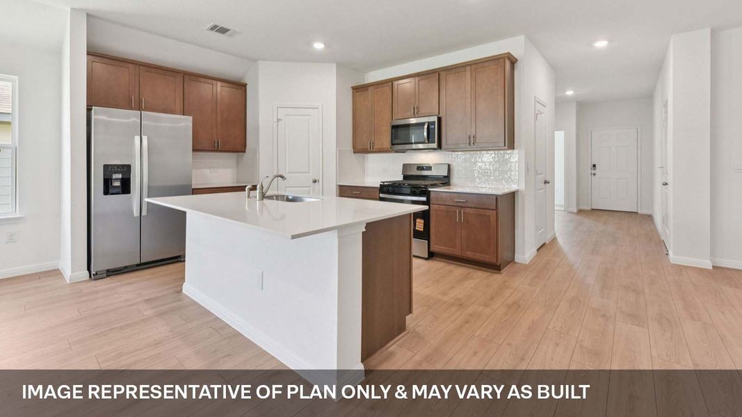 Representative furnished interior of a home built from the The Lakeway by D.R. Horton in Carillon, Manor (Image 4).