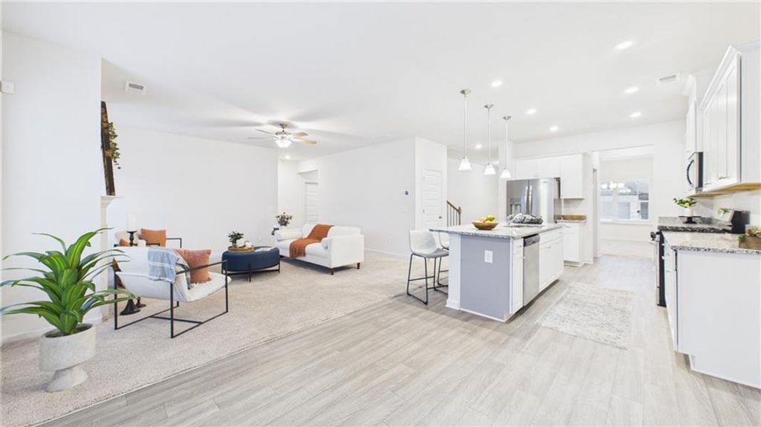 Furnished interior view inside a new home in , Cartersville (Image 10).