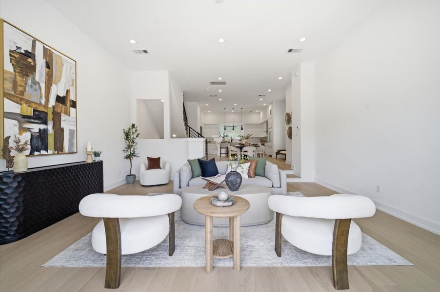 Furnished interior view inside a new home in , Houston (Image 10).