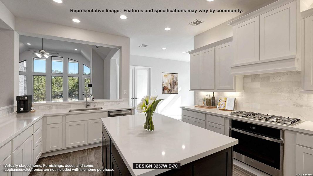 Furnished interior view inside a new home in Meadows of Mill Creek, Seguin (Image 3).