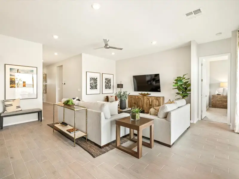 Furnished interior view inside a new home in Mountain View Estates Signature Series, Buckeye (Image 3). Furnished interior view inside a new home in Mountain View Estates Signature Series, Buckeye (Image 3).