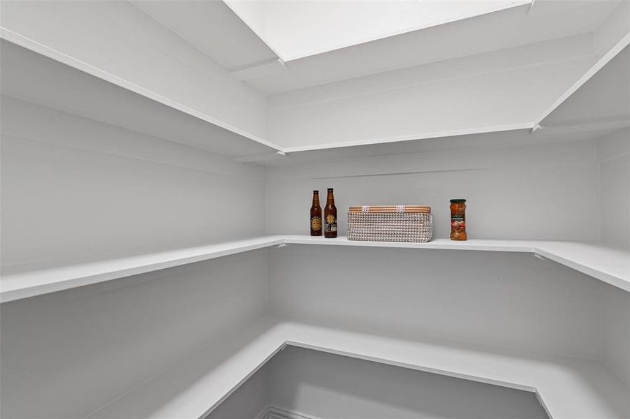 Plan 2015 has a HUGE pantry!  Easy to keep organized.