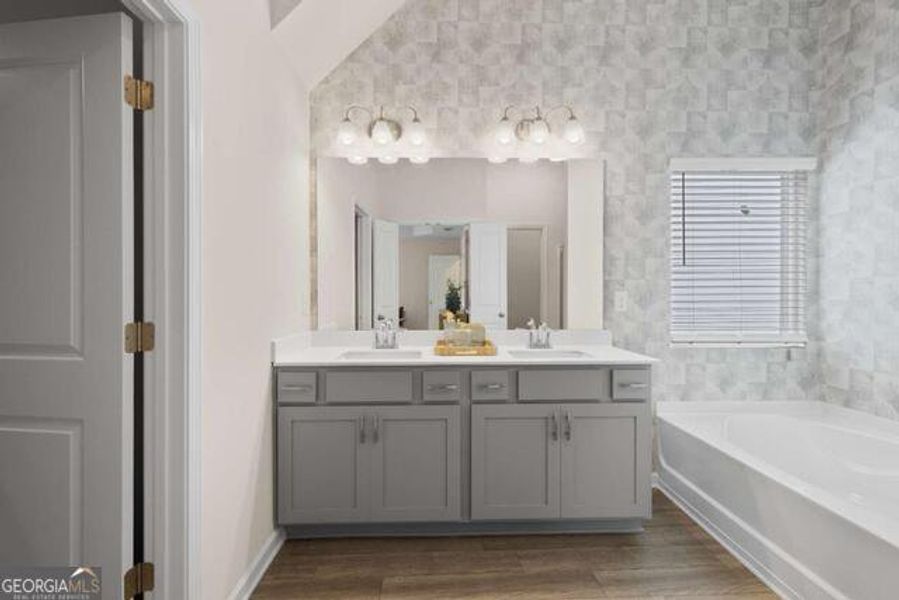 Furnished interior view inside a new home in Walden Park - The Retreat, Jonesboro (Image 8).