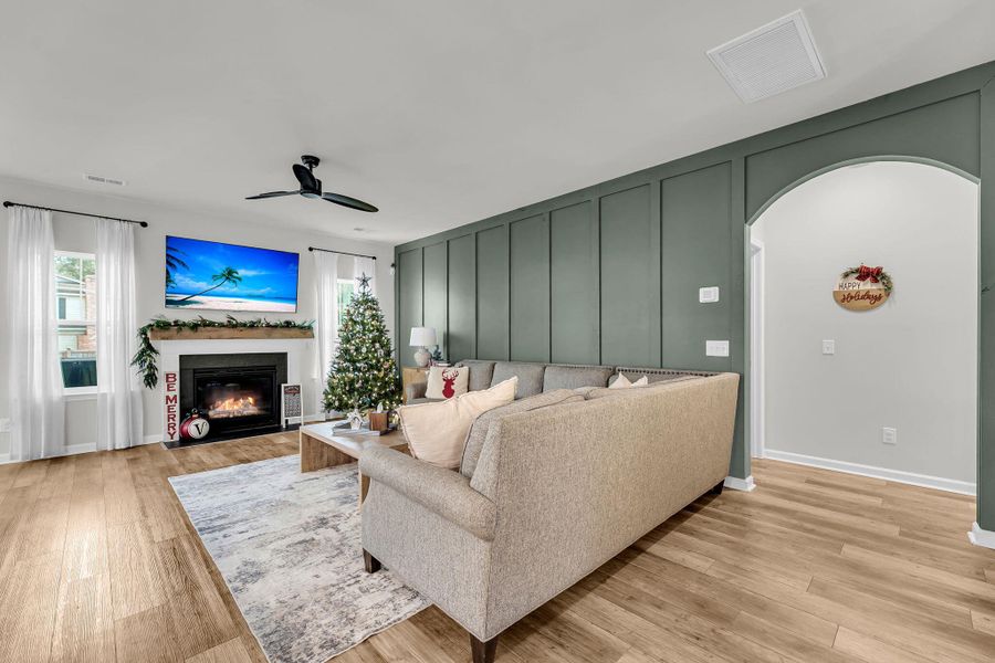 Furnished interior view inside a new home in Cordgrass Landing, Johns Island (Image 12).